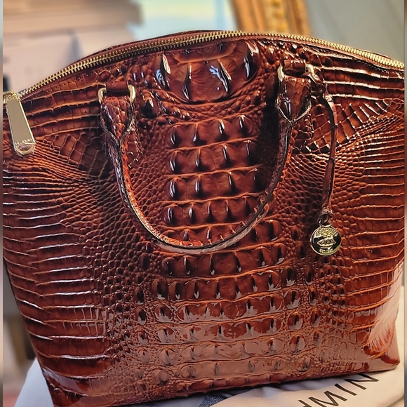 Brahmin Large Duxbury Satchel Pecan Melbourne - Picture 4 of 5